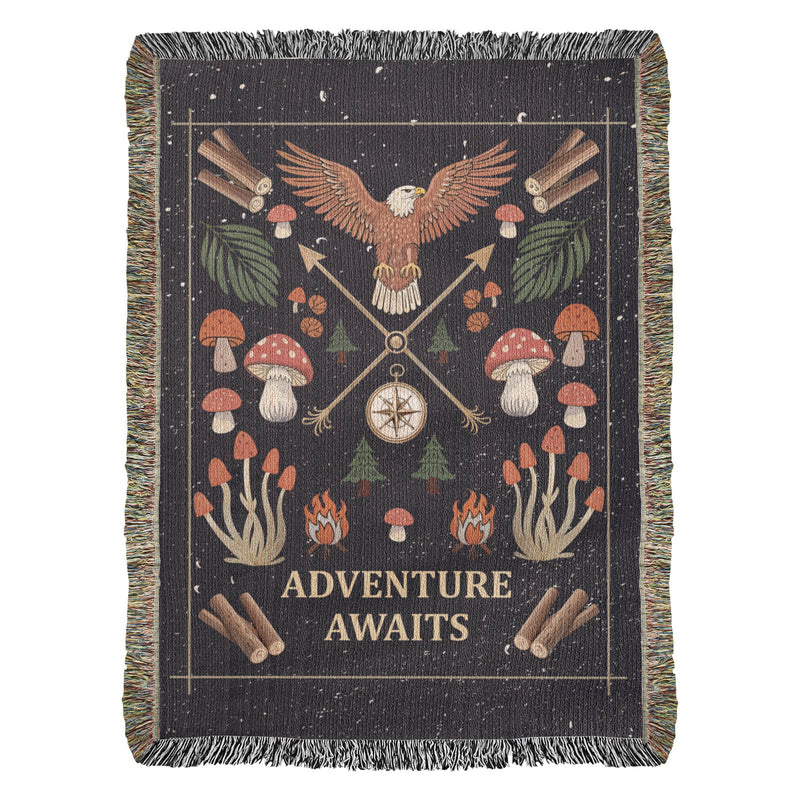 Adventure Awaits - Woven Blanket