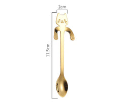 Cat Stainless Steel Teaspoons